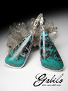 Chrysocolla silver earrings