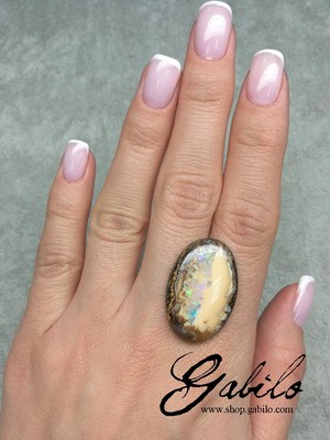 Reserved: Boulder opal oval cut 14.95 ct 