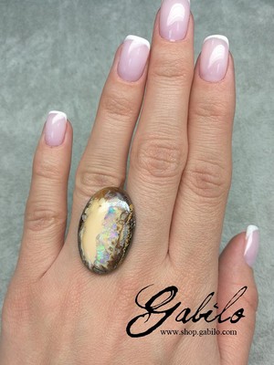 Reserved: Boulder opal oval cut 14.95 ct 