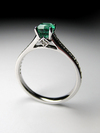 Emerald diamonds gold ring