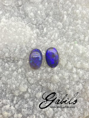 Black opal pair 1.44 ct 