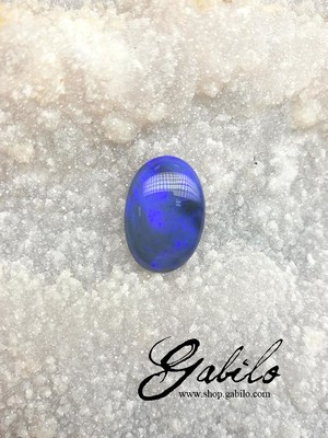Reserved: Black opal oval cut 7.75 ct