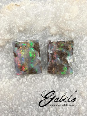 Boulder opal pair freeform 27.46 ct