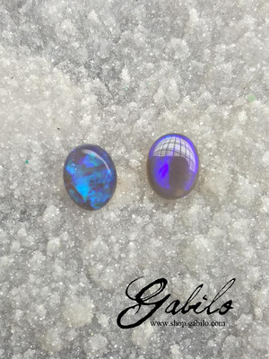 Black opal pair 1.64 ct