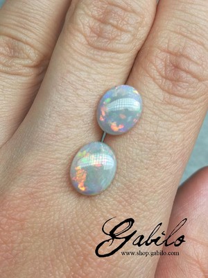 Opal pair 8х10 oval 2.88 ct