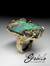 Boulder opal gold ring