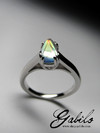 Rainbow moonstone gold ring