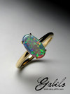 Opal gold ring with Gem Testing Report