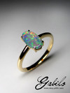 Opal gold ring with Gem Testing Report