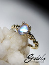 Moonstone gold ring with Gem Report