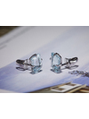 Aquamarine white gold stud earrings 