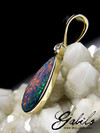 Doublet Opal and Diamond Gold Pendant