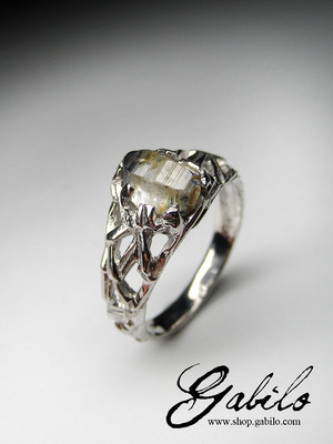 Sapphire crystal silver ring 