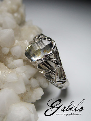Sapphire crystal silver ring 