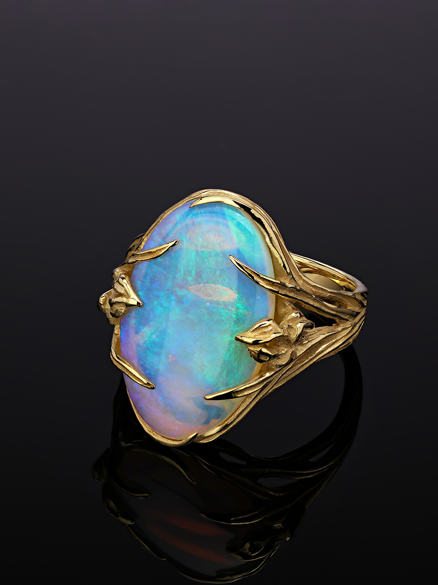 Bespoke] Meteorites crystal opal ring✨✨✨ A stunning natural Australian  solid crystal opal in our signature meteorite design with n... | Instagram