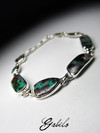 Australian boulder opals silver bracelet
