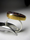 Big Koroite Opal Silver Ring