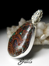 Boulder koroit opal silver pendant 