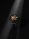 Mexican Fire Opal Ivy silver ring