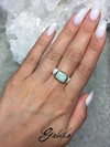 Australian opal silver ring