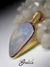 Opal silver pendant 