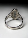 Sapphire crystal silver ring