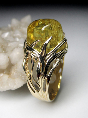 Reed - Heliodor yellow gold ring 