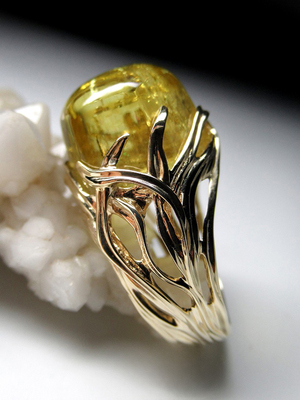 Reed - Heliodor yellow gold ring 
