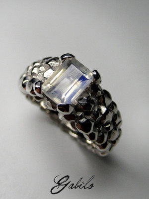 Moonstone silver ring 
