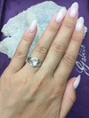 Moonstone Adularia white gold ring