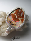 Boulder opal silver pendant 