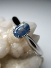 Pastel blue sapphire gold ring