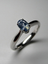 Pastel blue sapphire gold ring