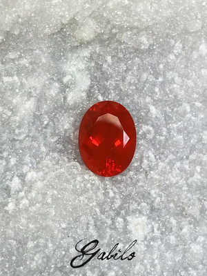 Fire opal 10х13 oval cut 3.62 carats