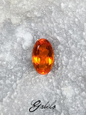 Fire opal 9х14 oval cut 3.60 ct 