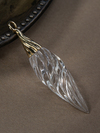 Rock crystal carving gold pendant
