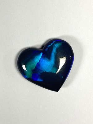 Black opal Heart
