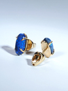 Black opal gold earrings
