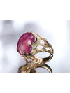 Large star Ruby gold ring