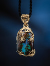 Pine - Boulder opal gold Pine pendant
