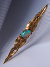 Art Nouveau Opal Gold Brooch