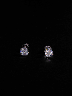 Diamond 2 ct white gold earrings