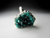 Silver ring with dioptase