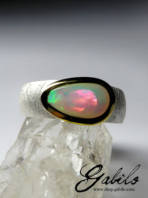Noble Opal Silver Ring