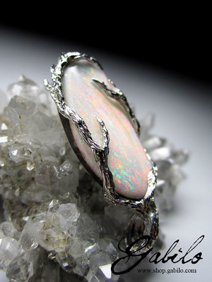 Boulder Opal Silver Pendant