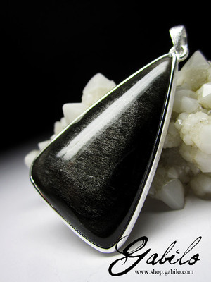 Obsidian Silver Pendant
