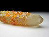 Pendant with garnet spessartine on rock crystal
