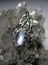 Moonstone silver necklace with gem report MSU