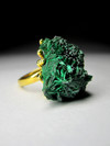 Ring with malachite gold
