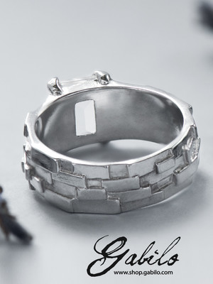 Rock Crystal Silver Ring 